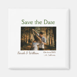 Foto klassieke witte elegante typografie bruiloft  magneet