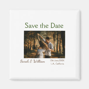 Foto klassieke witte elegante typografie bruiloft  magneet