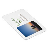 Foto klassieke witte elegante typografie bruiloft magneet (Rechterzijde)