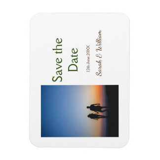 Foto klassieke witte elegante typografie bruiloft  magneet