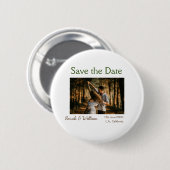 Foto klassieke witte elegante typografie bruiloft ronde button 5,7 cm (Voorkant /achterkant)