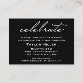 Foto KLEINE Afstuderen Party Uitnodiging Kaarten (Achterkant)