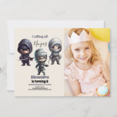 Foto Kleine Ninja Warrior Kids Verjaardag Kaart (Voorkant)