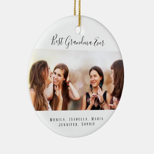 Foto kleinkinderen oma keramisch ornament (Rechts)