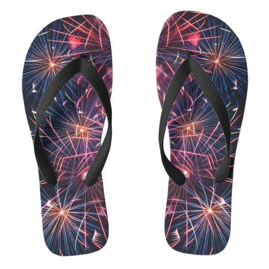 Foto kleurrijk vuurwerk teenslippers (Voetbed)