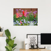 Foto kleurrijke bloemtuin poster (Thuiskantoor)