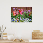 Foto kleurrijke bloemtuin poster (Keuken)