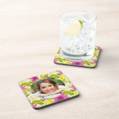 Foto kleurrijke Floral Bier Onderzetter (Rechterzijde)