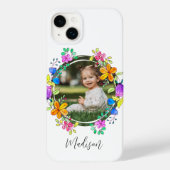 Foto kleurrijke Floral Simple Modern Personalized Case-Mate iPhone Case (Achterkant)