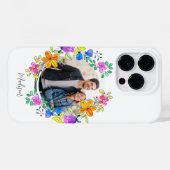 Foto kleurrijke Floral Simple Modern Personalized Case-Mate iPhone Case (Achterkant (horizontaal))