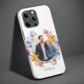 Foto kleurrijke Floral Simple Modern Personalized Case-Mate iPhone Case
