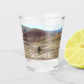 Foto kleurrijke gekleurde heuvels shot glas (Voorkant)