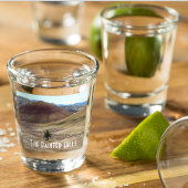 Foto kleurrijke gekleurde heuvels shot glas