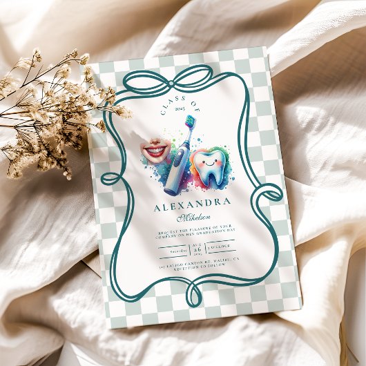 Foto Kleurrijke Waterverf Tandarts Afstuderen Kaart