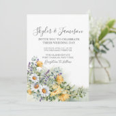 Foto Kleurrijke Wildflower QR Code Wedding Kaart (Staand voorkant)