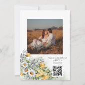 Foto Kleurrijke Wildflower QR Code Wedding Kaart (Achterkant)