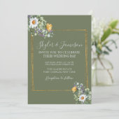 Foto Kleurrijke Wildflower QR Code Wedding Kaart (Staand voorkant)