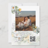Foto Kleurrijke Wildflower QR Code Wedding Kaart (Achterkant)