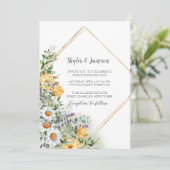 Foto Kleurrijke Wildflower QR Code Wedding Kaart (Staand voorkant)