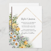 Foto Kleurrijke Wildflower QR Code Wedding Kaart (Voorkant / Achterkant)