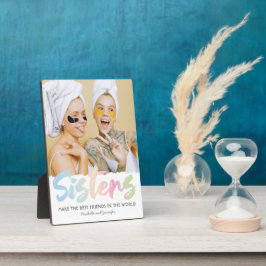 Foto kleurrijke zuster fotoplaat