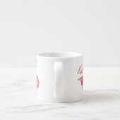 Foto "Knitter" Roze en witte handtas Espresso Kop (Achterkant)