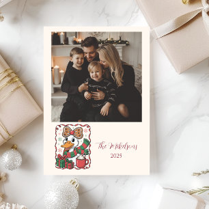 Foto Knus Eendje Kerstmis Feestdagenkaart