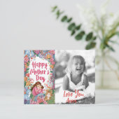 *~* Foto Konijntje Whimsical Hart Moederdag AP72 Feestdagenkaart (Staand voorkant)