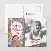 *~* Foto Konijntje Whimsical Hart Moederdag AP72 Feestdagenkaart (Voorkant / Achterkant)