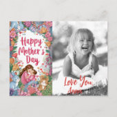 *~* Foto Konijntje Whimsical Hart Moederdag AP72 Feestdagenkaart (Voorkant)