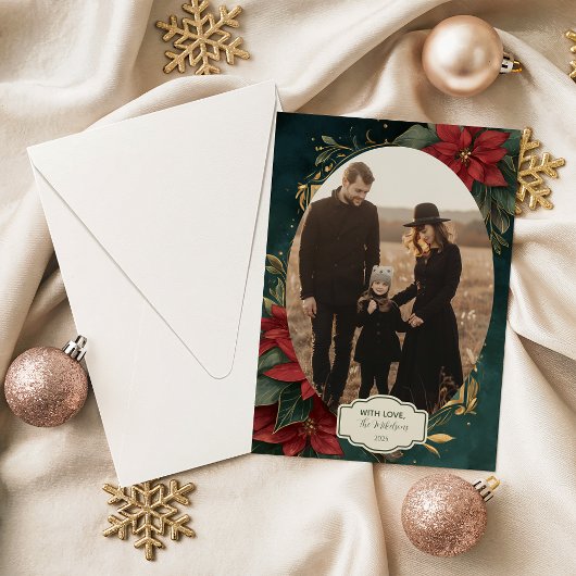 Foto Koninklijk Emerald Kerst Feestdagenkaart