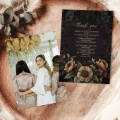 Foto Koninklijke Victoriaanse Gotische Bloemige Br Bedankkaart