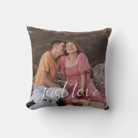 Foto Koppel Alleen Liefde Lettertype Kussen (Voorkant)