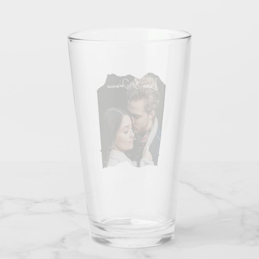 Foto Koppel Gepersonaliseerd Cadeaubier Glas (Achterkant)