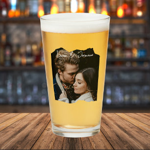 Foto Koppel Gepersonaliseerd Cadeaubier Glas