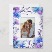 Foto Korenbloemen en Lavendel Elegance Save The Date (Achterkant)