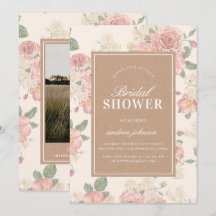 Foto Kraft Vintage Roze Rozentuin Bruidsdouche