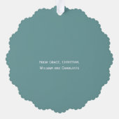 Foto krans ingelijst gepersonaliseerde kerst ornament kaart (Achterkant)