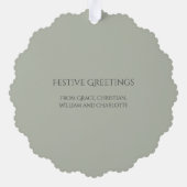 Foto krans ingelijst gepersonaliseerde kerst ornament kaart (Achterkant)