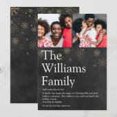 Foto Krijtbord Familie Definitie Kerstmis Feestdagenkaart (Voorkant / Achterkant)