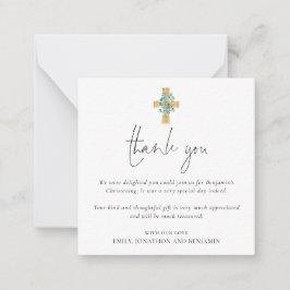 Foto Kruis doop doop dank u Notitiekaartje