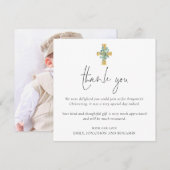 Foto Kruis doop doop dank u Notitiekaartje (Voorkant / Achterkant)