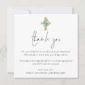 Foto Kruis doop doop dank u Notitiekaartje (Voorkant)