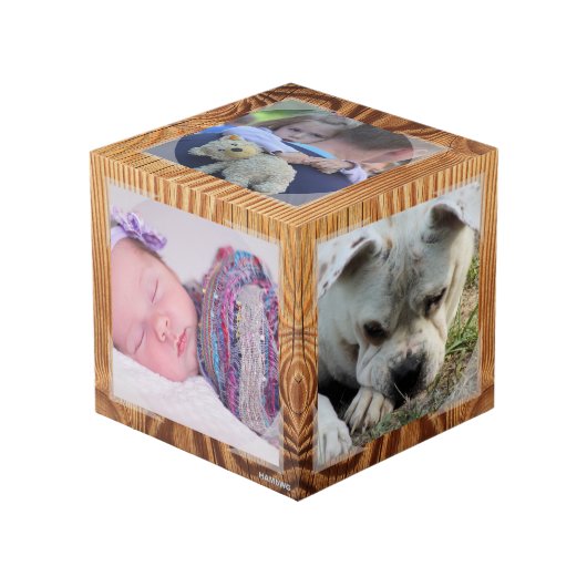 Foto Kubus - Nep Houten Frame - HAMbWG (Voorkant hoekig)