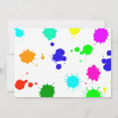 Foto Kunstverjaardagsuitnodiging Kunstmatige verfv Kaart (Achterkant)