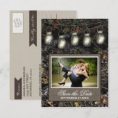 Foto Land Mason Jar Camo Bewaar de datum kaarten (Voorkant / Achterkant)