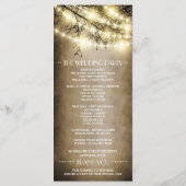 Foto  Land Rustieke Boom Trouwprogramma's Programmakaart (Achterkant)