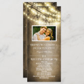 Foto  Land Rustieke Boom Trouwprogramma's Programmakaart (Voorkant / Achterkant)