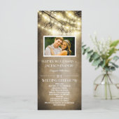 Foto  Land Rustieke Boom Trouwprogramma's Programmakaart (Staand voorkant)