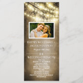 Foto  Land Rustieke Boom Trouwprogramma's Programmakaart (Voorkant)